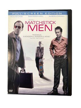 Matchstick Men 2003 Movie Full-Screen Edition DVD Nicolas Cage Sam Rockwell